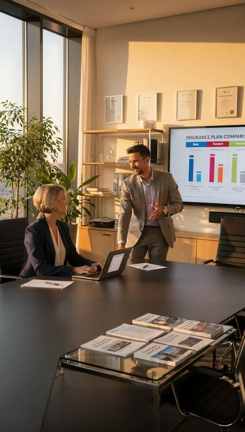 Kunde und Berater besprechen individuelle Versicherungslösungen für das Auto